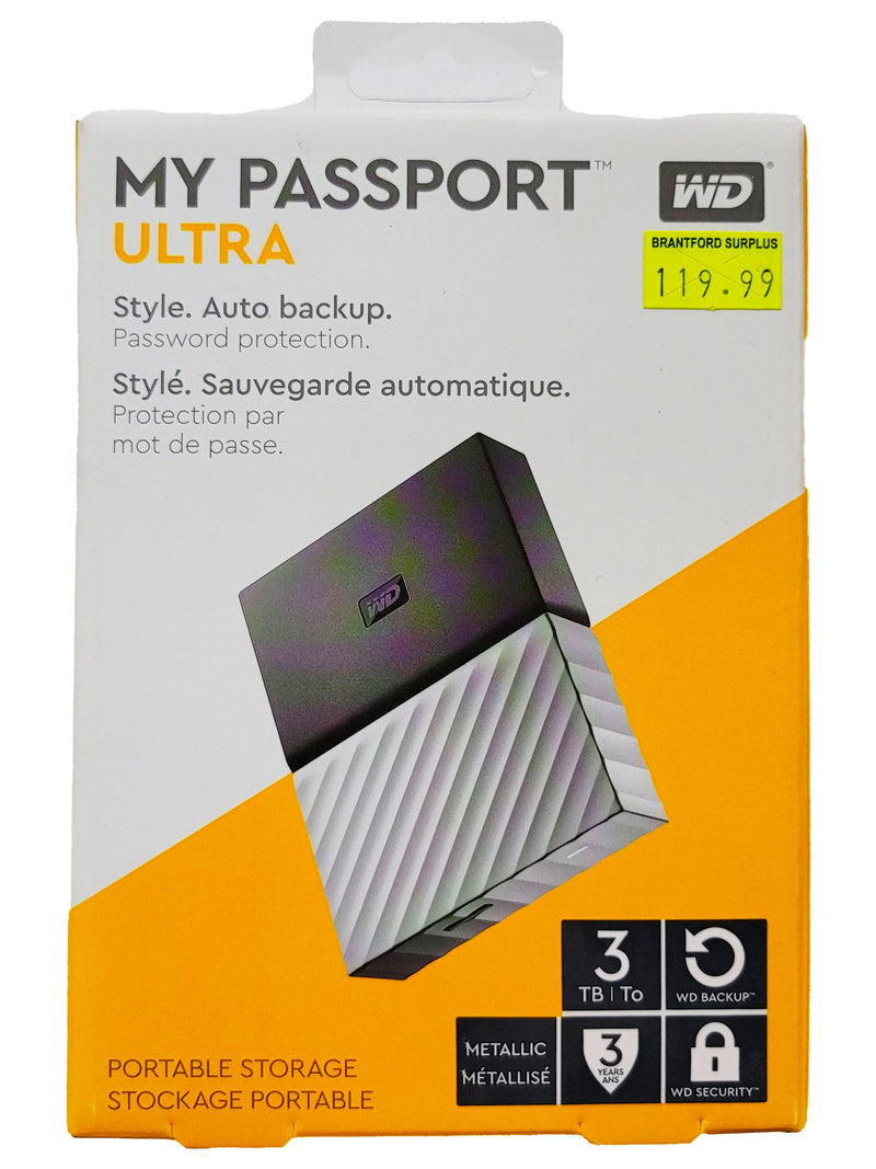 Western Digital - My Passport Ultra 3TB Portable HDD