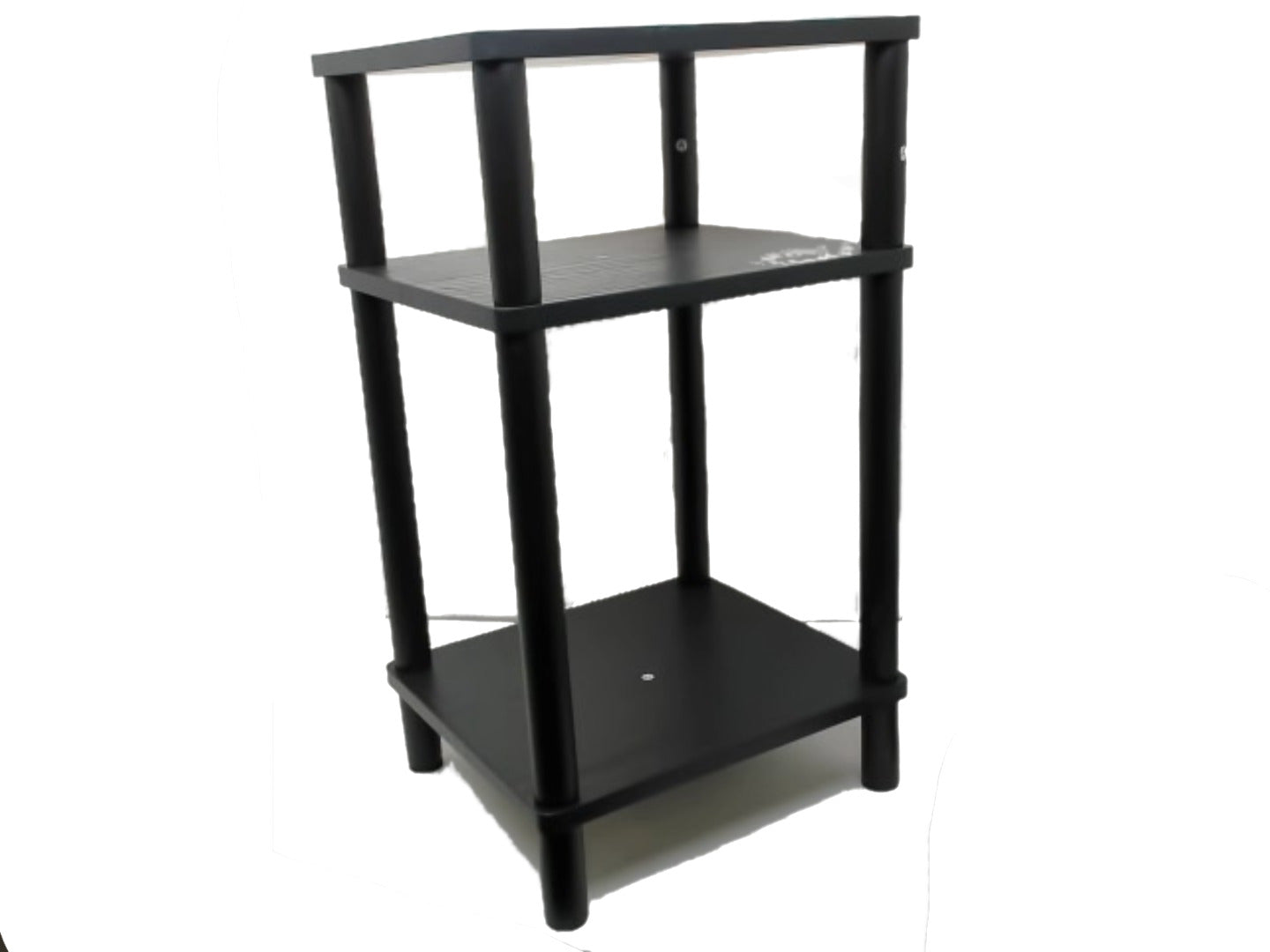 Shelf 3 tier black storage 13.4x11.8x23.6 inches - Brantford Surplus