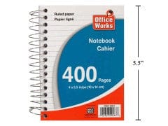 O.WKs. 400-P 5.5x4" Chubby Notebook