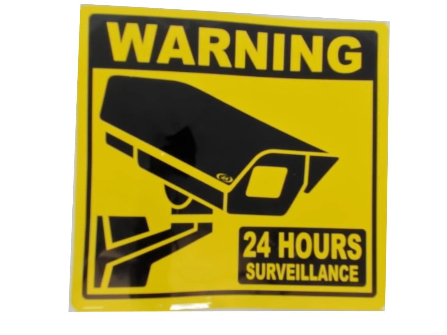 CCTV warning sticker 24 hour surveillance 4x4 inch 10x10cm - Brantford Surplus