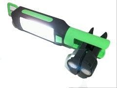 Flashlight COB and single beam with clamp hook or magnetic base