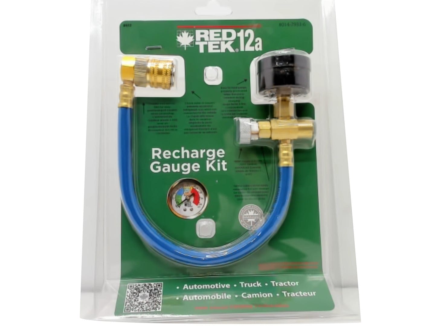 Recharge Gauge Kit Red Tek12 replace  602 - Brantford Surplus