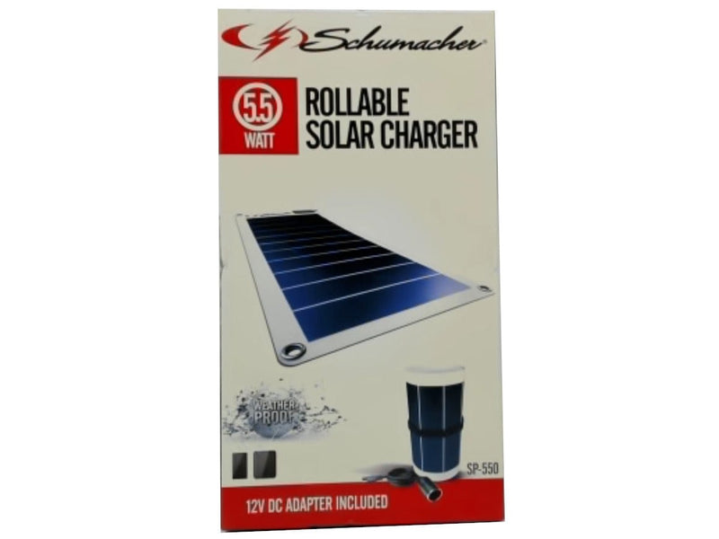Rollable Solar Charger 5.5W w/12V Adapter Schumacher