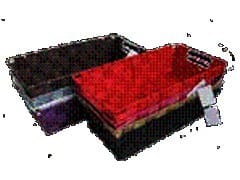 Assorted medium nylon trays 6.5” x 12.5” x 3.25”h