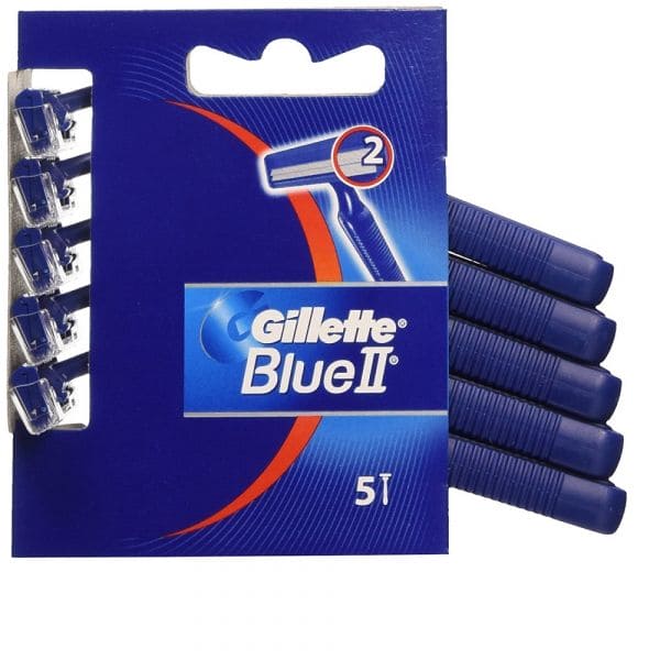 GILLETTE BLUE II 5CT DISPOSABLE RAZOR - Brantford Surplus