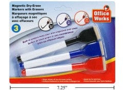 O.WKs. 3-Pc Dry Erase Markers