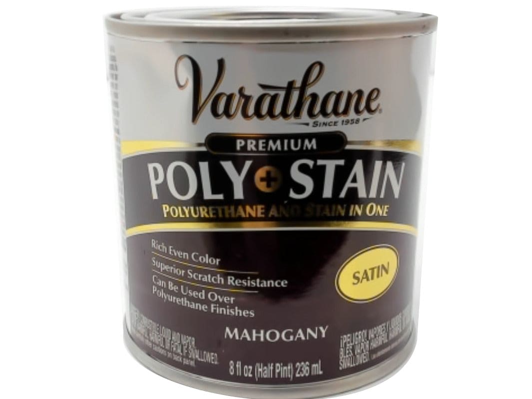 Poly + Stain Satin Mahogany 236mL Varathane - Brantford Surplus