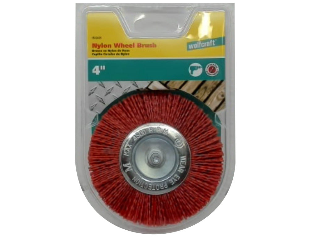 Nylon Wheel Brush 4" Wolfcraft - Brantford Surplus