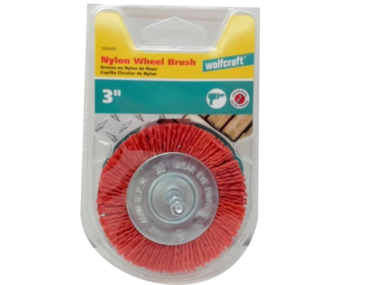 Nylon Wheel Brush 3" Wolfcraft - Brantford Surplus