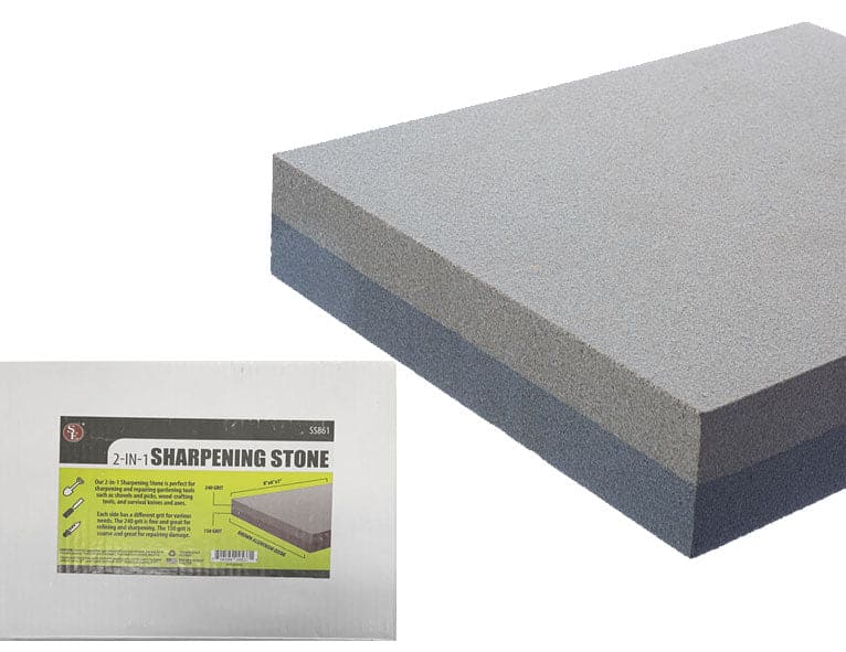 Sharpening Stone 2 In 1 8"x6"x1" 240/150 Grit - Brantford Surplus