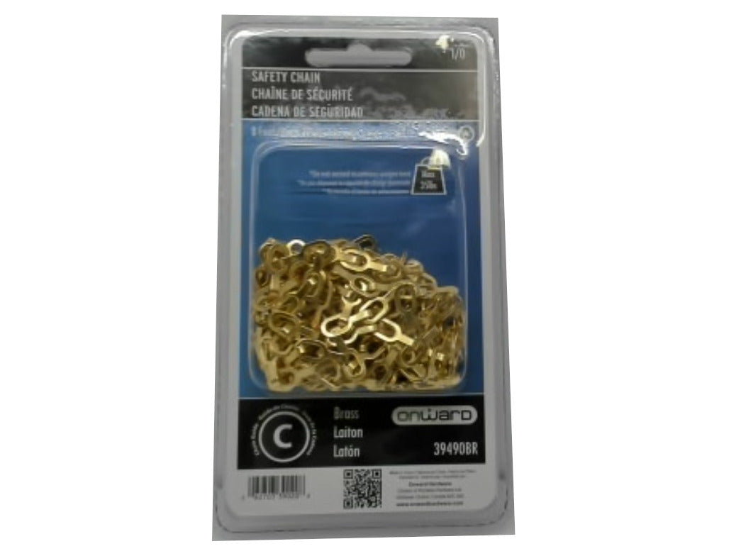 Brass Safety Chain 8ft. 35lb. Max Onward - Brantford Surplus