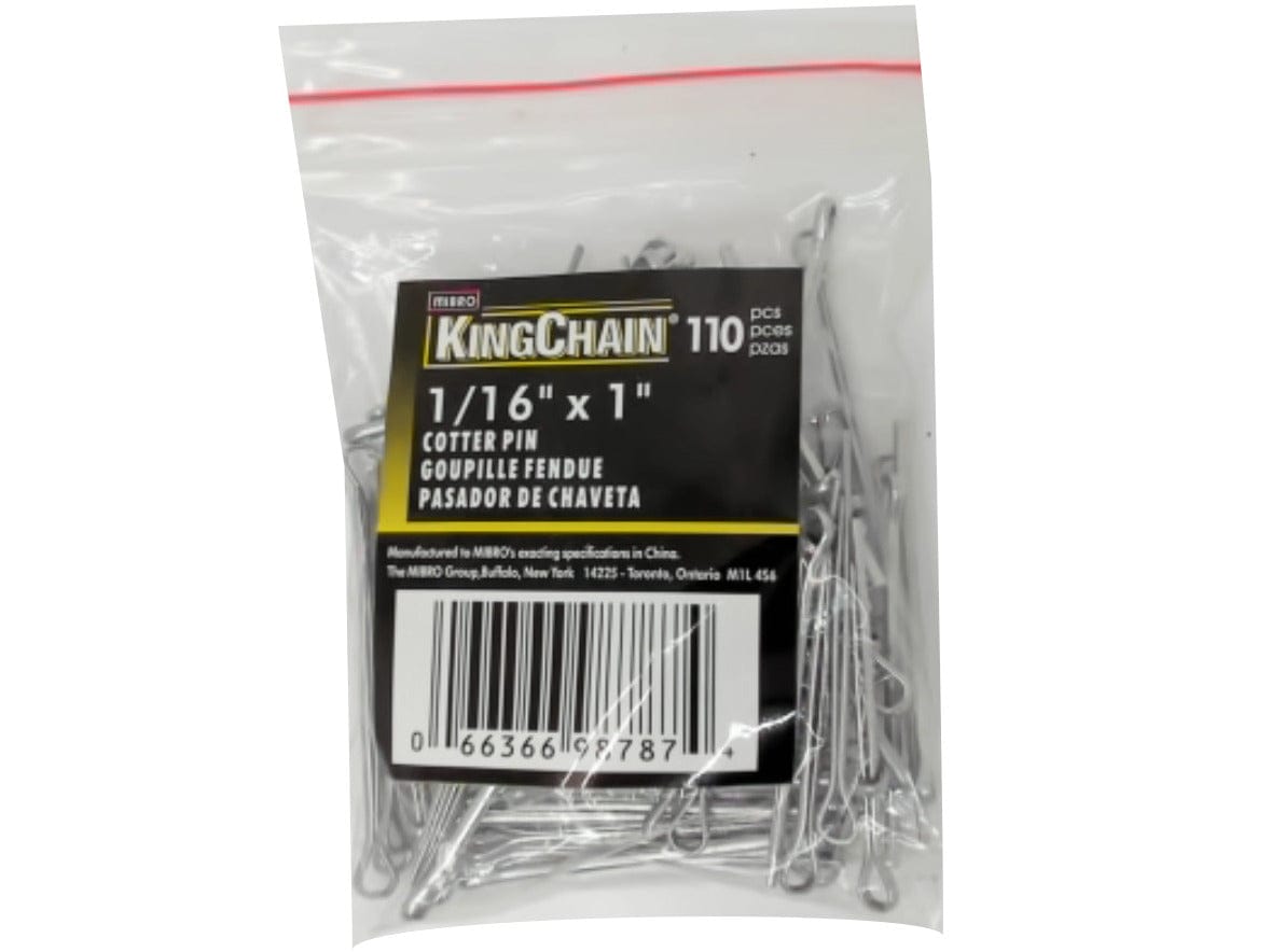 Cotter Pins 1/16" x 1" 110pk. Kingchain - Brantford Surplus