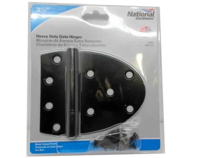 Heavy Duty Gate Hinge 3-5/8" Black National Hardware