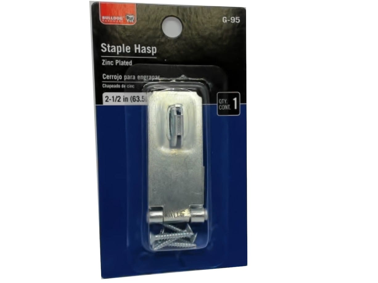 Staple Hasp 2.5" Zinc Plated Bulldog - Brantford Surplus