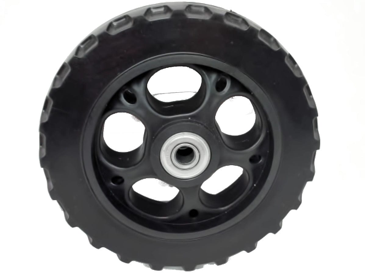 Rubber Wheel Black 5" W/ Ball Bearing ( I D 5/16" SPOKED) - Brantford Surplus