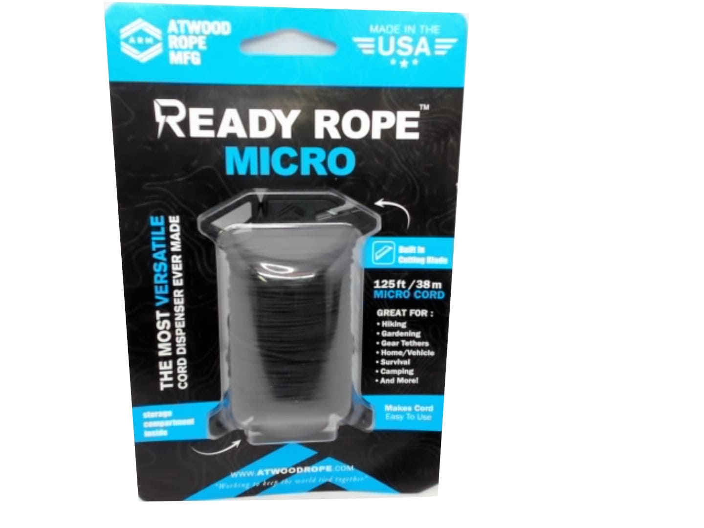 Ready Rope 125' Micro Cord Black - Brantford Surplus