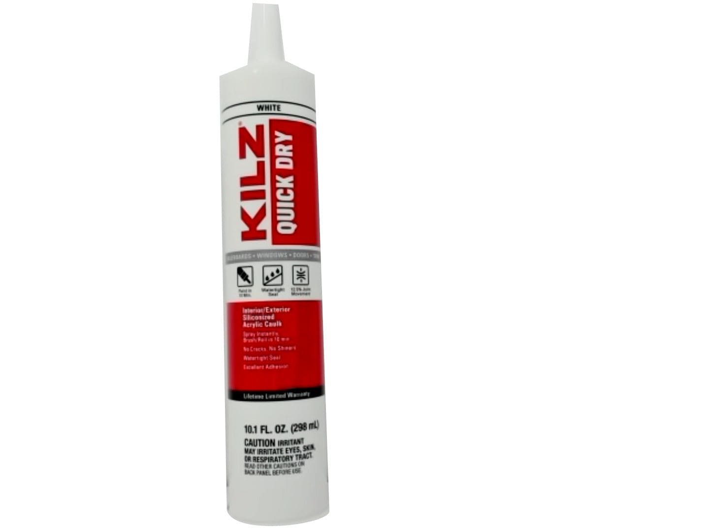 Silicone Sealant White Quick Dry 298mL Kilz - Brantford Surplus