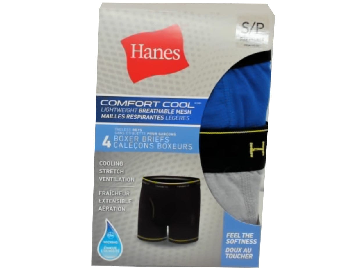 Boxer Briefs Boy's 4pk. Small Tagless Comfort Cool Hanes - Brantford Surplus