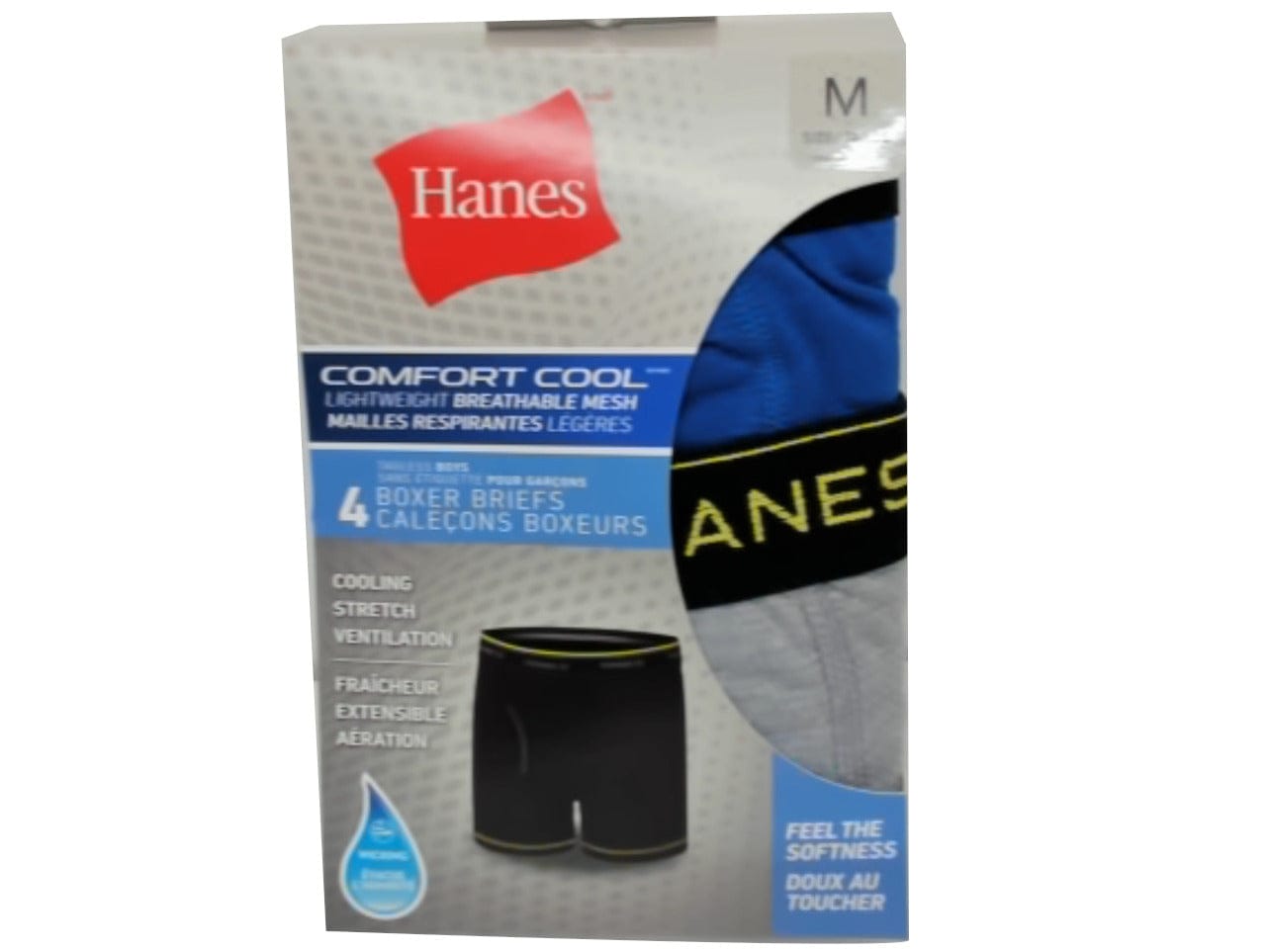 Boxer Briefs Boy's 4pk. Medium Tagless Comfort Cool Hanes - Brantford Surplus