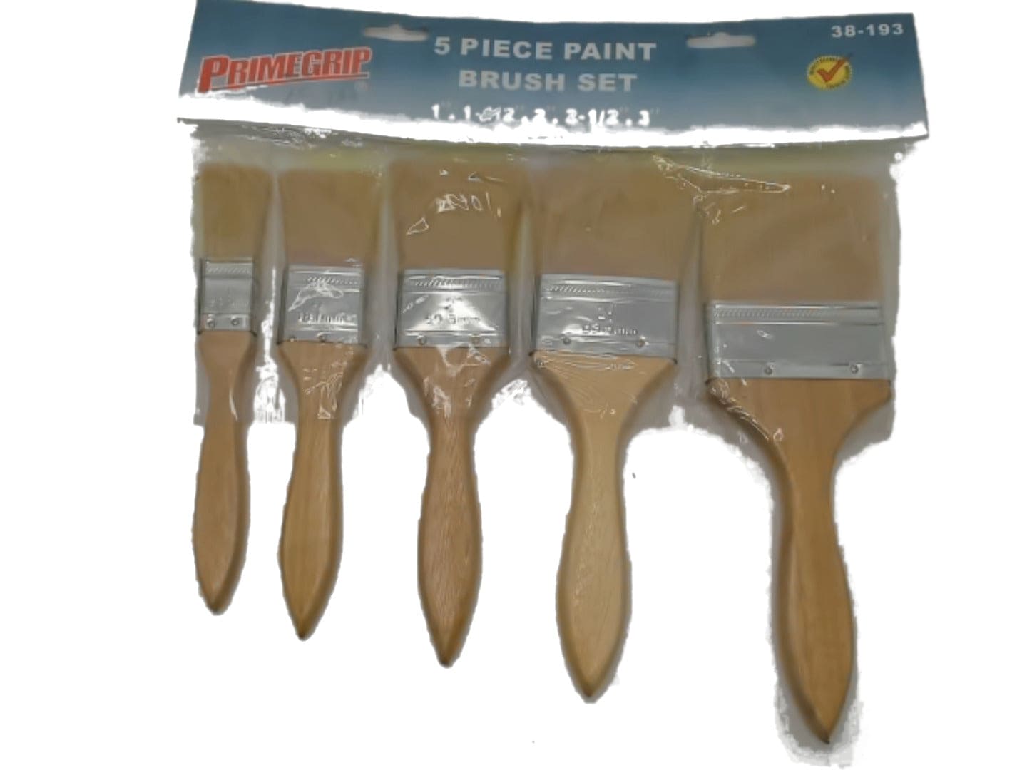 Paint brush set 5 pc 1, 1.5, 2, 2.5, 3 inch - Brantford Surplus