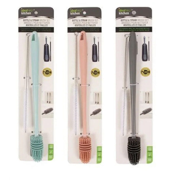 Bottle & Straw Brush Set - assorted colours each sold individually