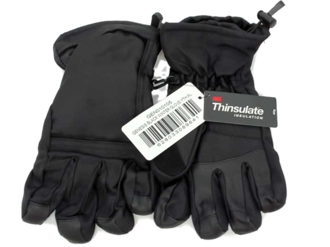 Winter Gloves Genesis Black Youth XL Thinsulate - Brantford Surplus