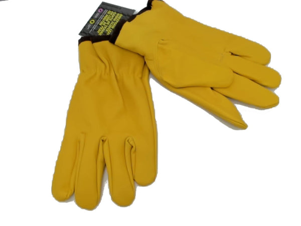 Work Gloves Sheepskin Leather Large Yellow
