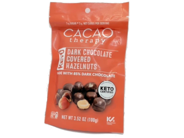 Dark Chocolate Covered Hazelnuts 100g Keto Cacao Therapy