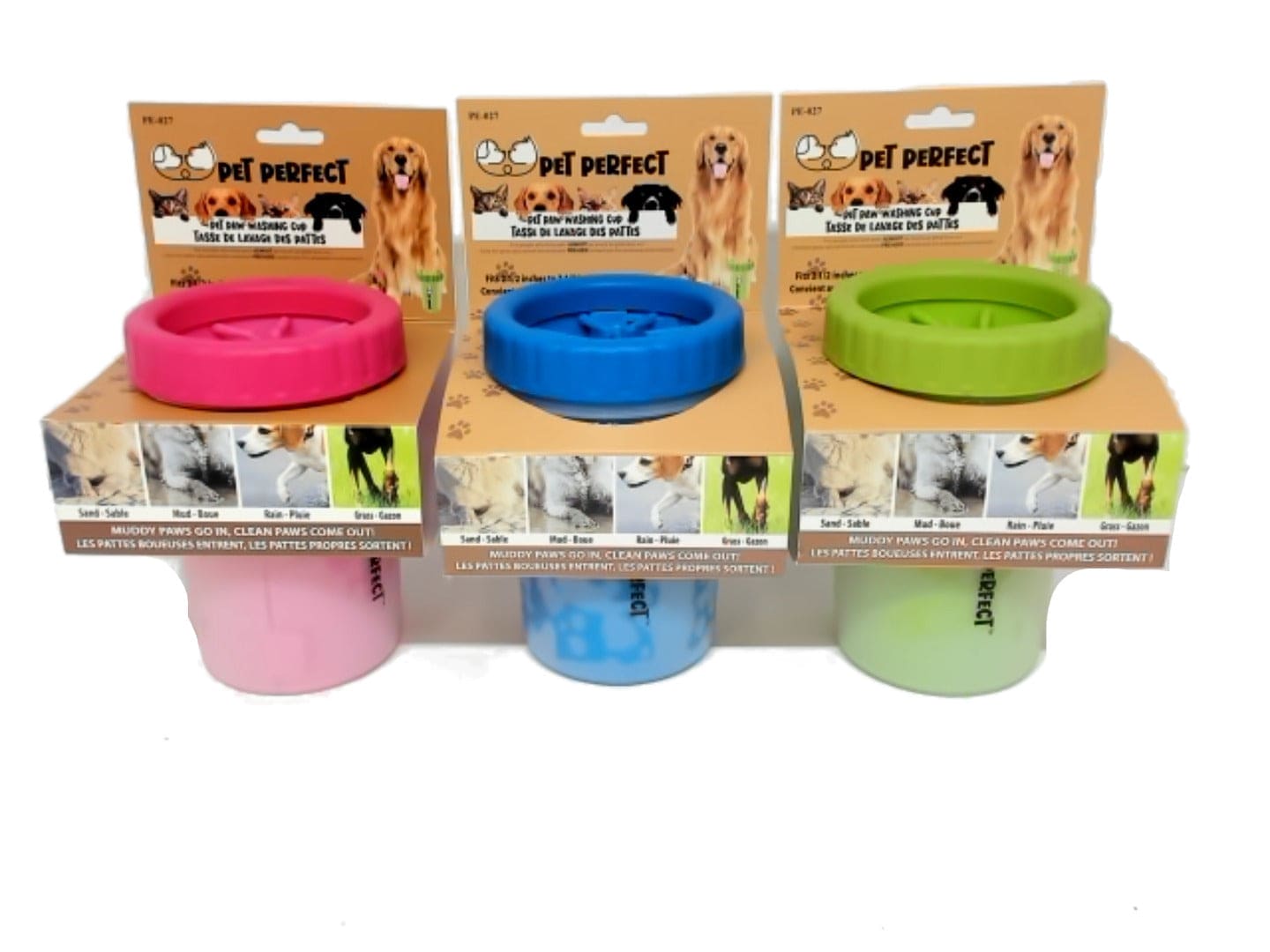 Pet Paw Washing Cup Fits 2.5" - 3.5" Wide Paws Ass't Colours Pet Perfect - Brantford Surplus