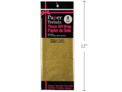 Tissue paper gold 10 sheets 20x26 50.8x66cm - Brantford Surplus