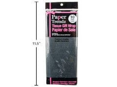 Tissue paper black 10 sheets 20x26 50.8x66cm - Brantford Surplus