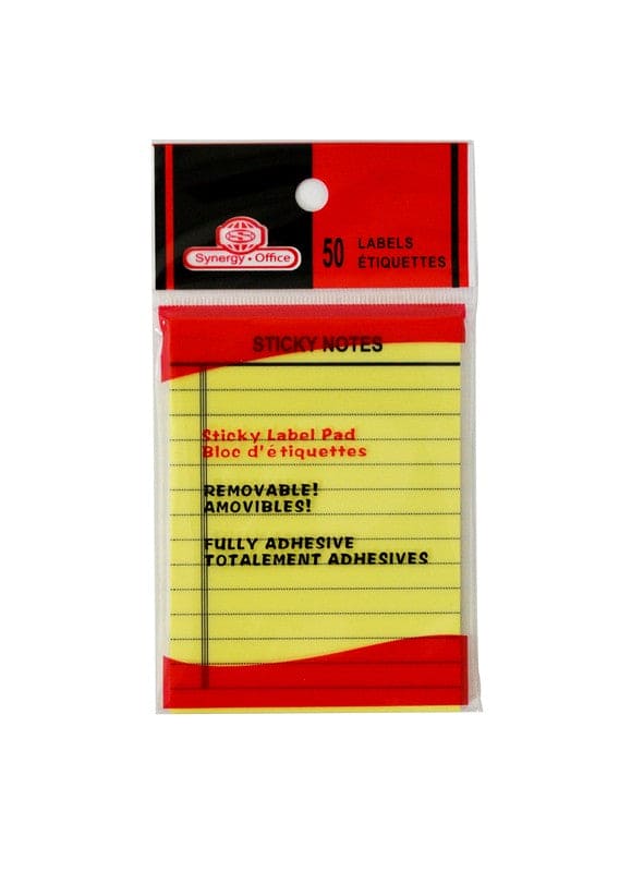 STICKY NOTES POLY 50 3.75"x2.75" LABELS LINED - Brantford Surplus