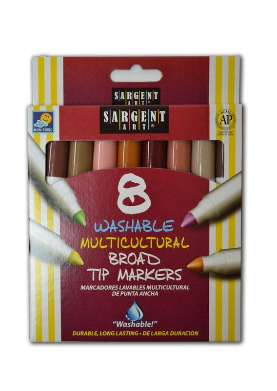 SARGENT 8PK WASHABLE BROAD TIP MARKERS - Brantford Surplus