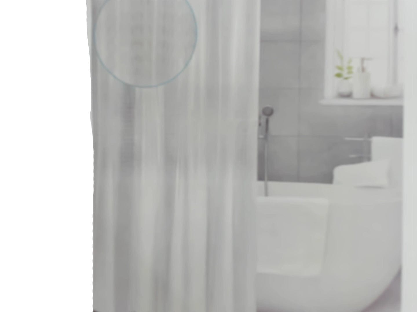 3D ombre shower curtains with metal grommets 70x72inch 178x183cm white - Brantford Surplus