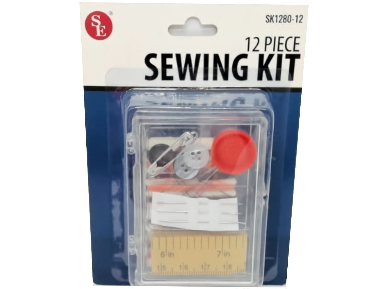 Sewing Kit 12pc. In Clear Plastic Case - Brantford Surplus