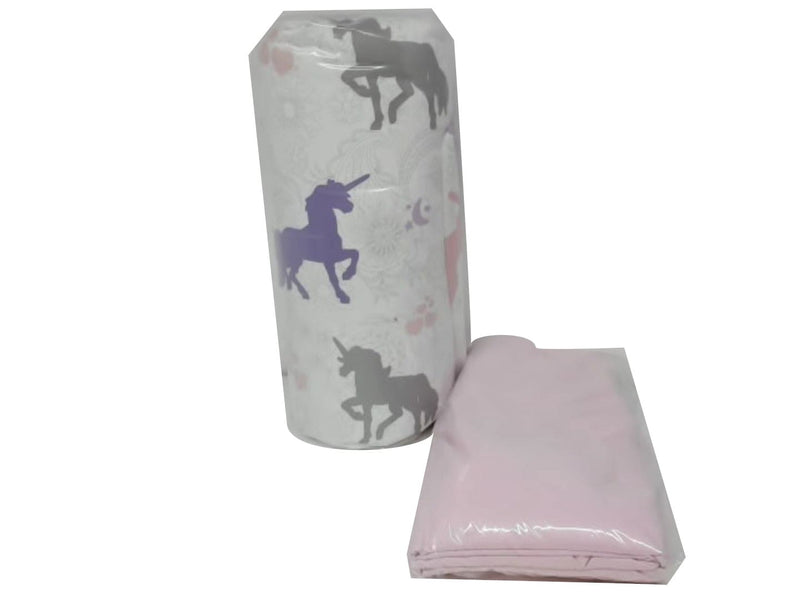 Bed In A Bag Kid's Twin Purple Unicorns Amazon Basics (endcap)
