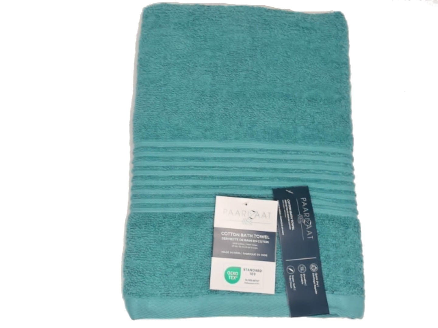 Cotton Bath Towel Light Teal 27"x52" Paarizaat - Brantford Surplus