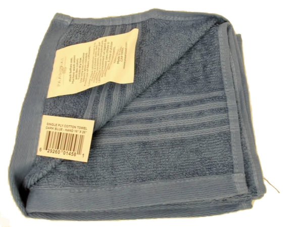 Cotton Hand Towel Dark Blue 16"x26" Paarizaat