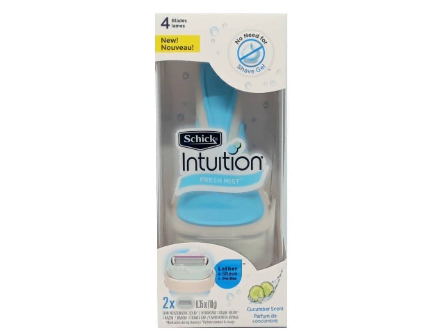 Shaver Ladies Cucumber Scent Intuition Schick - Brantford Surplus