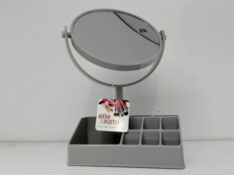 Mirror With Compartments Grey Plastic Elle & Kate
