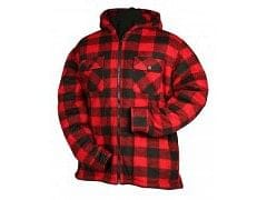Pile Jacket - hooded - red print - Xlarge SPECIAL PRICE