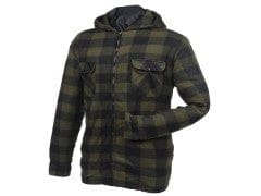 Sherpa fleece hooded jacket Xlarge - Olive print SPECIAL PRICE