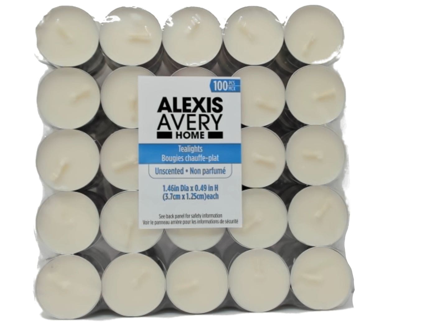 Tealights 100pk. Unscented Alexis Avery - Brantford Surplus