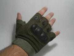 Gloves - fingerless assault gloves - olive - small