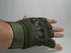 Gloves - fingerless assault gloves - olive - Xlarge