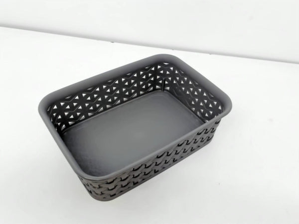 Storage Basket 8"x 5.5" x 2" Grey Plastic