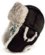 Fur bomber Hat  black medium