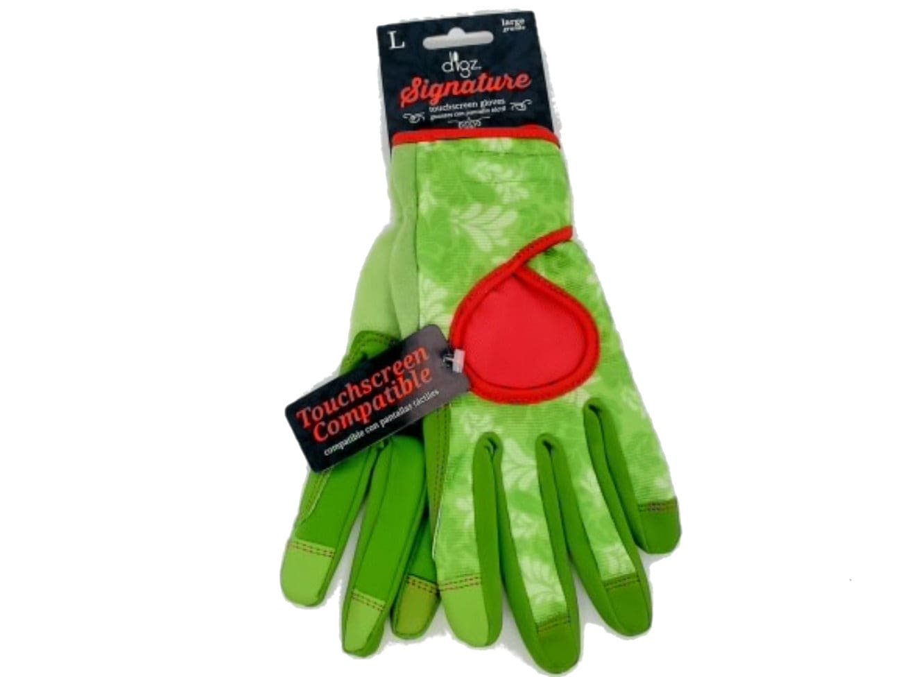 Touchscreen Garden Gloves Ladies Large Green Digz Signature - Brantford Surplus