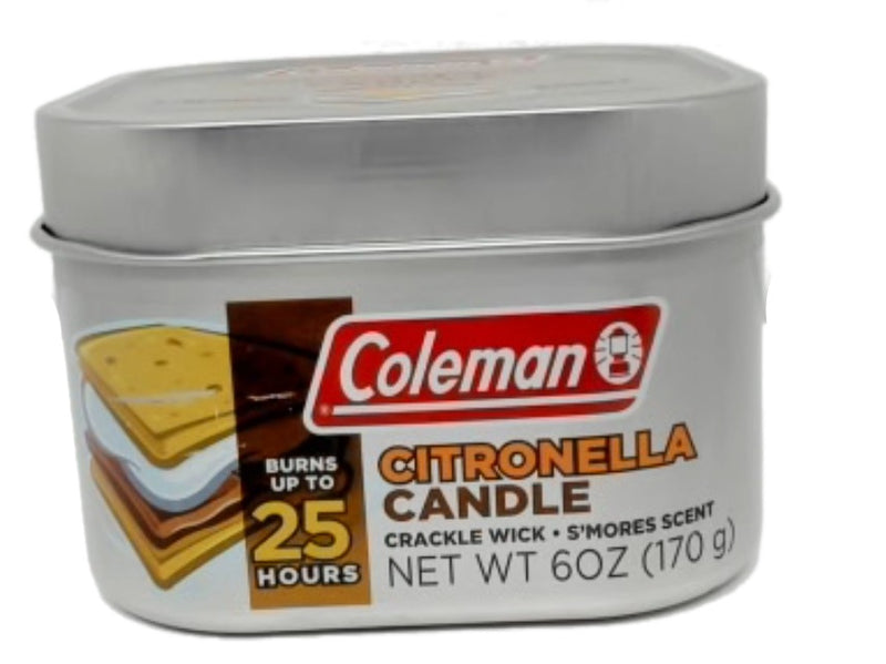 Citronella Candle S'mores Scent 6oz. Coleman (endcap)