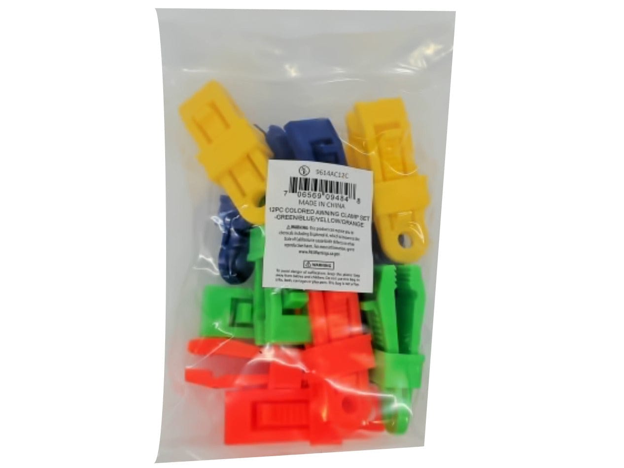 Awning Clamps 12pk. Assorted Colours (or $0.50ea) - Brantford Surplus